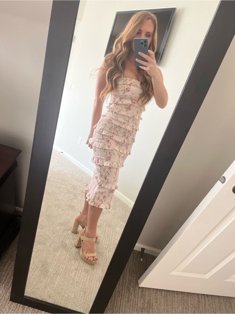 V Chapman Lily Dress in pink rose